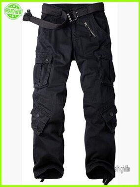Women's Cargo Pants with 8 Pockets Ripstop Cotton Combat Trousers